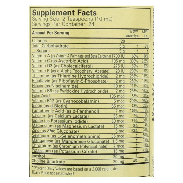 Childlife Multi Vitamin and Mineral Natural Orange Mango - 8 fl oz - Image 3