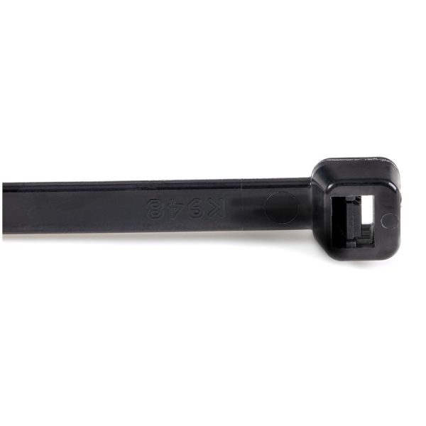StarTech.com 10"(25cm) Cable Ties, 2-5/8"(68mm) Dia, 50lb(22kg) Tensile Strength, Nylon Self Locking Ties, UL Listed, 100 Pack, Black - Image 4