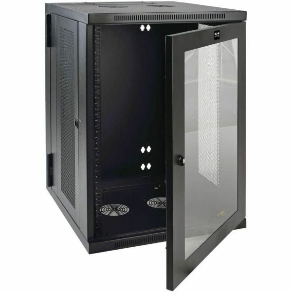 Eaton Tripp Lite Series SmartRack 18U Low-Profile Switch-Depth Wall-Mount Half-Height Rack Enclosure, Clear Acrylic Window, Hinged Back - Image 3