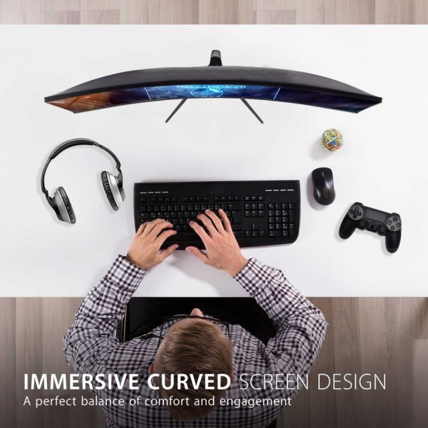 ViewSonic VX3218-PC-MHD 32 Inch Curved 1080p 1ms 180Hz Gaming Monitor with FreeSync Premium, Eye Care, HDMI and Display Port - Image 7