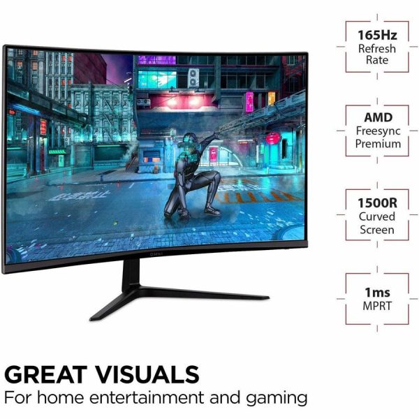ViewSonic VX3218-PC-MHD 32 Inch Curved 1080p 1ms 180Hz Gaming Monitor with FreeSync Premium, Eye Care, HDMI and Display Port - Image 9