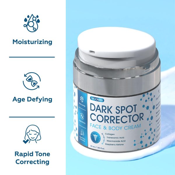 Dark Spot Remover for Face & Body 1.85 fl oz 55 ml Moisturizing Skin Lightening Cream with Collagen & Niacinamide Acid Hyperpigmentation Treatment Legs Hands Inner Thighs & Underarms - Image 8