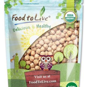 Organic Garbanzo Beans 3 Pounds – Dried Chickpeas Non GMO Kosher Raw Sproutable Bulk