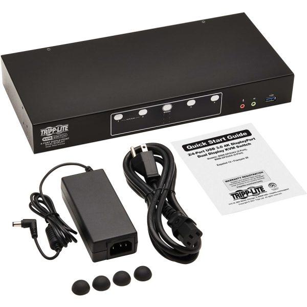Eaton Tripp Lite Series 4-Port DisplayPort Dual-Display KVM Switch - 4K 60 Hz, USB 3.2 Gen 1, HDCP 2.2, USB Sharing - Image 4
