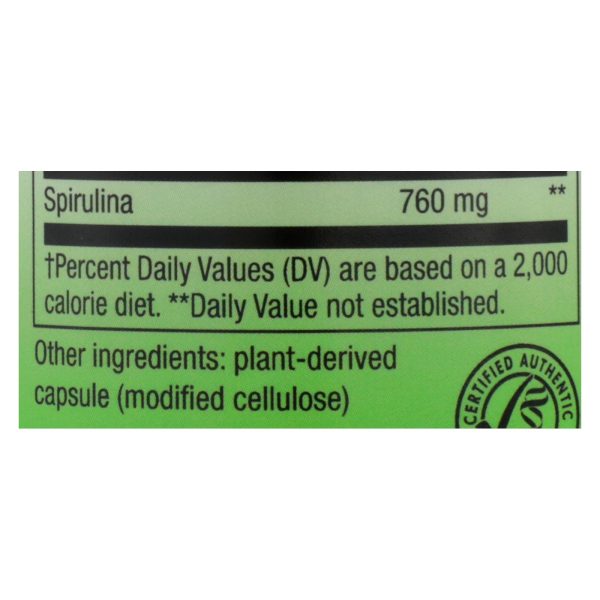 Nature's Way - Spirulina Micro-Algae - 100 Capsules - Image 3