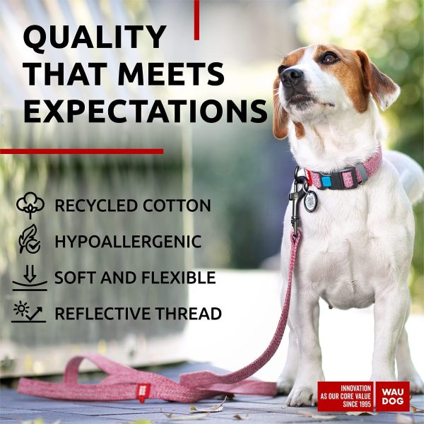 Recycled Cotton Dog Leash 6 Ft   10 Ft Eco Friendly Collar for Small Medium & Large Dogs   Reflective Dog Leash for Medium Dogs   Strong Leashes for Large Breed Dogs Puppy Leash for Small Dogs - Image 4