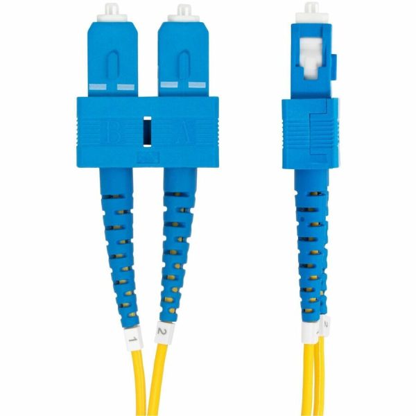StarTech.com 2m (6.6ft) SC to SC (UPC) OS2 Single Mode Duplex Fiber Optic Cable, 9/125, 40G/100G, Low Insertion Loss, LSZH Jumper Cord - Image 2