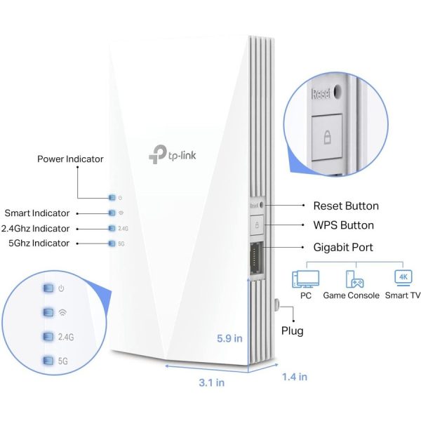 TP-Link RE600X - WiFi 6 Extender - Internet Booster - Image 3