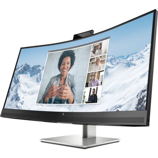 HP E34m G4 34" Class Webcam WQHD Curved Screen LCD Monitor - 21:9 - Black - Image 4