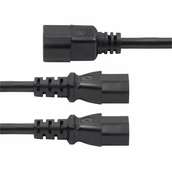 StarTech.com 6ft (1.8m) Power Cord Splitter, IEC 60320 C14 to 2x C13 AC Power Cable, 10A 250V, 18AWG, UL Listed - Image 3
