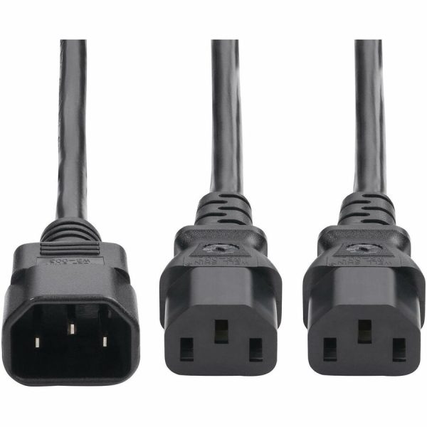 StarTech.com 6ft (1.8m) Power Cord Splitter, IEC 60320 C14 to 2x C13 AC Power Cable, 10A 250V, 18AWG, UL Listed - Image 4