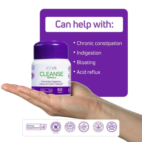 Intus Cleanse   Digestive Health Blend with Triphala for Gut and Colon Cleanse   With Laxative Properties for Detox Constipation Bowel Cleanse Bloating Inflammation Relief Gut Health   60 Tablets - Image 2