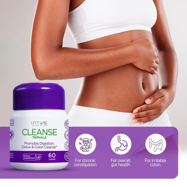 Intus Cleanse   Digestive Health Blend with Triphala for Gut and Colon Cleanse   With Laxative Properties for Detox Constipation Bowel Cleanse Bloating Inflammation Relief Gut Health   60 Tablets - Image 4