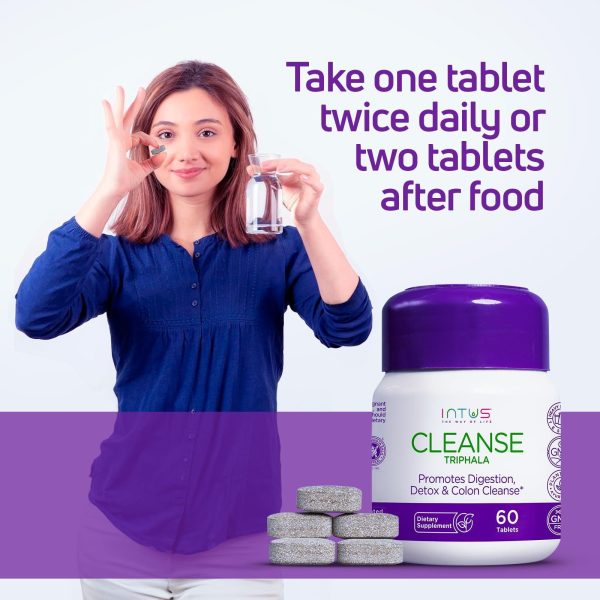 Intus Cleanse   Digestive Health Blend with Triphala for Gut and Colon Cleanse   With Laxative Properties for Detox Constipation Bowel Cleanse Bloating Inflammation Relief Gut Health   60 Tablets - Image 5