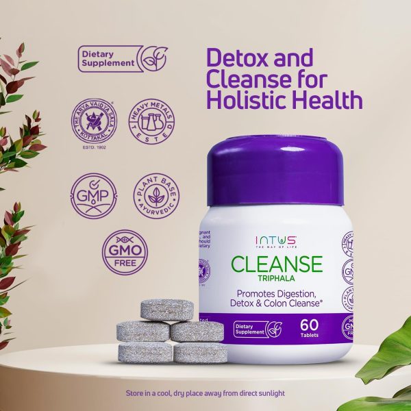 Intus Cleanse   Digestive Health Blend with Triphala for Gut and Colon Cleanse   With Laxative Properties for Detox Constipation Bowel Cleanse Bloating Inflammation Relief Gut Health   60 Tablets - Image 6