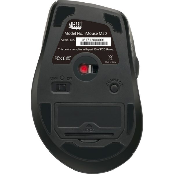 Adesso iMouse M20B - Wireless Ergonomic Optical Mouse - Image 8