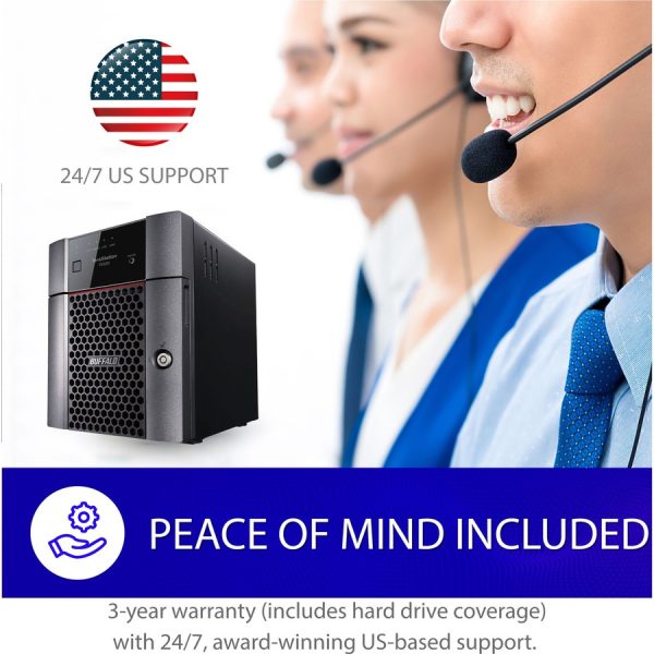 BUFFALO TeraStation 3420 4-Bay SMB 32TB (4x8TB) Desktop NAS Storage w/ Hard Drives Included - Image 10