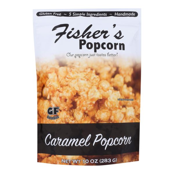 Fisher's Popcorn Caramel Popcorn - Case of 6 - 10 OZ - Image 3