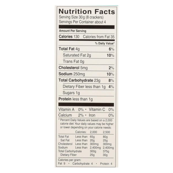 Glutino Vegetable Crackers - Case of 6 - 4.4 oz. - Image 2