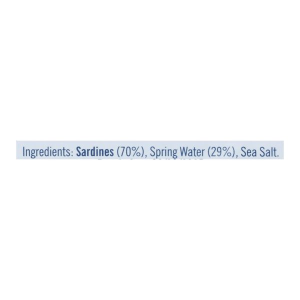 Bela - Olhao Sardines Spring Water - Case of 12 - 4.25 oz.
