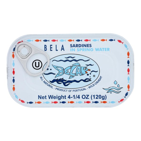 Bela - Olhao Sardines Spring Water - Case of 12 - 4.25 oz. - Image 2