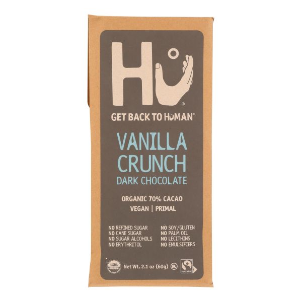 Hu - Dark Chocolate Bar Vanilla Crunch - Case of 12-2.1 OZ - Image 3