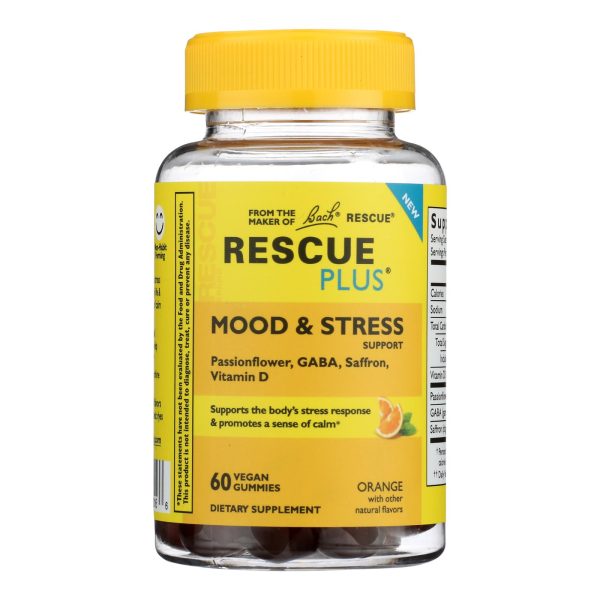 Rescue - Mood Stress Support Gummy Orange - 1 Each-60 Count - Image 2