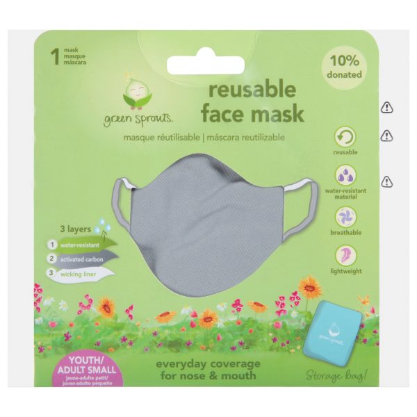 Green Sprouts - Fce Msk Reuse Adlt Sm Gry - 1 Each-CT