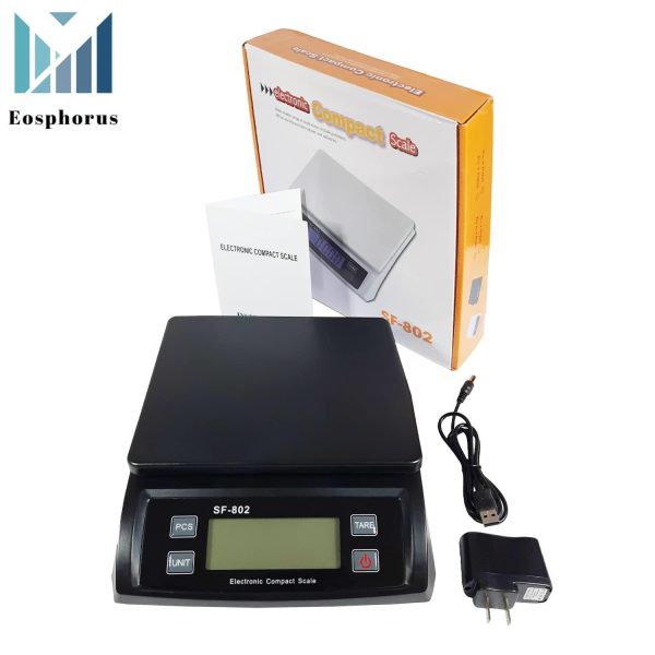 Shipping Scale for Packages 66 LB (30 KG) –  Postal Scale for Shipping Packages Package Scale – Pound Ounce Kilogram Gram Tare Hold Counting Function USB Cord and AC DC Adapter - Image 6