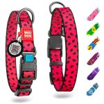 Nylon Dog Collar   Adjustable Dog Collar for Large Dogs Small & Medium Dogs   Breakaway Puppy Collars for Large Breed Dogs   Boy & Girl Dog Collars with Durable Plastic Buckle and QR Dog Tag