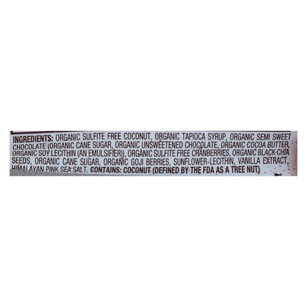 Jennie's Organic Goji Moji Raw Coconut Bar - Case of 12 - 1.5 oz. - Image 2