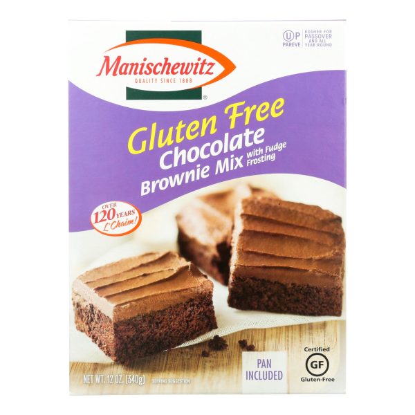 Manischewitz Gluten Free Brownie Mix With Fudge Frosting - Case of 12 - 12 OZ - Image 2