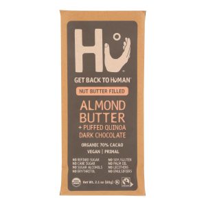Hu - Dark Chocolate Bar Almond Butter Quinoa - Case of 12-2.1 OZ