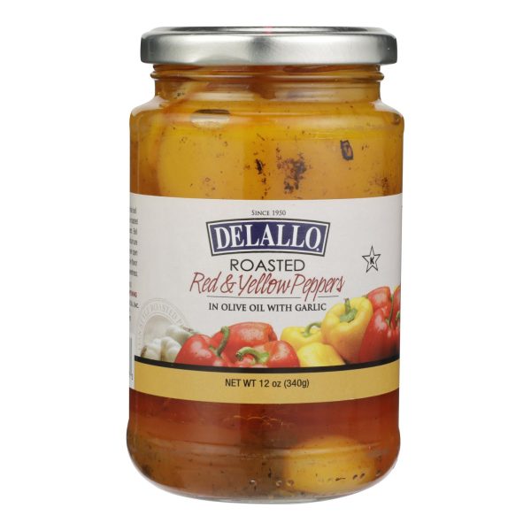 Delallo - Peppers Red & Yellow Roasted with Garlic - Case of 12-12 OZ - Image 2