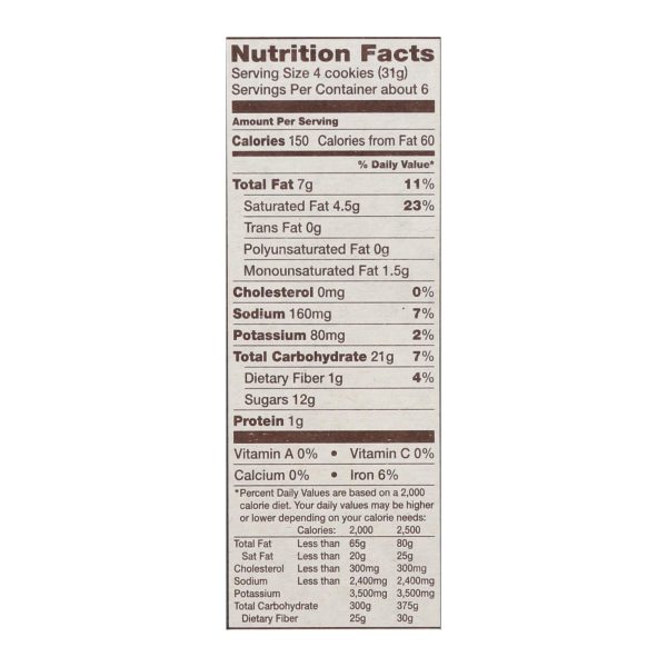 Back To Nature Cookies - Fudge Mint - Case of 6 - 6.4 oz. - Image 3