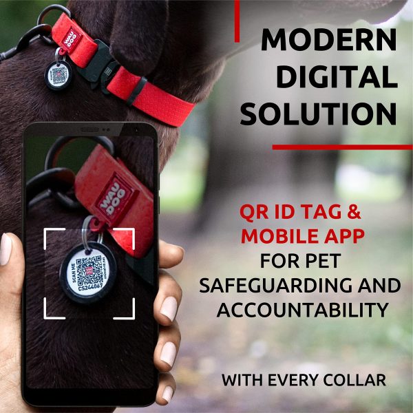 Waterproof Dog Collar   Adjustable Dog Collar for Large Dogs Small and Medium Dogs   Heavy Duty Dog Collars with Durable Metal Clasp and QR Dog Tag (Black) Air Tag - Image 6