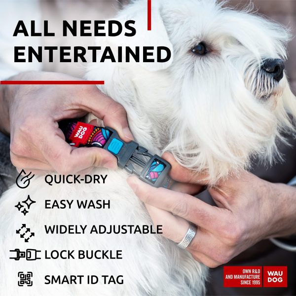 Nylon Dog Collar   Adjustable Dog Collar for Large Dogs Small & Medium Dogs   Breakaway Puppy Collars for Large Breed Dogs   Boy & Girl Dog Collars with Durable Plastic Buckle and QR Dog Tag - Image 4
