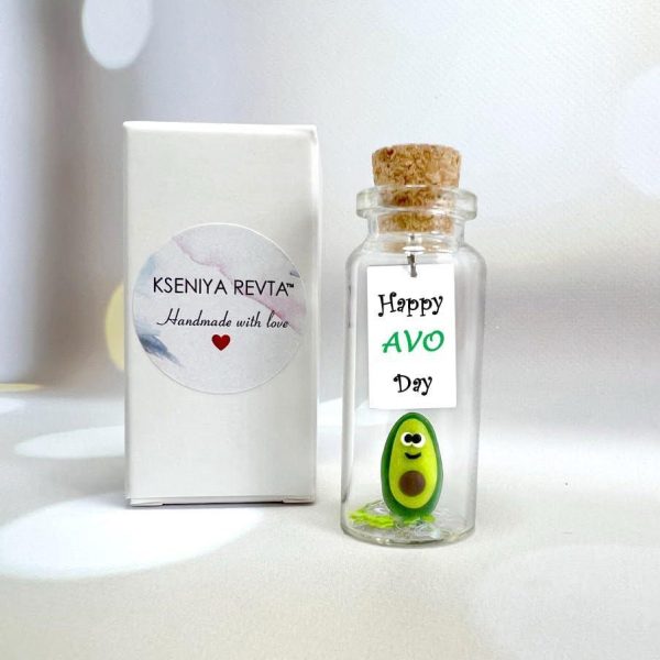 Tiny Magical Message in a Bottle Gift Idea   Classy Inspirational Gifts for Him and Her   Unique Presents for Women and Men (Green Avocado   Happy Avo Day Gift Bottle) - Image 2