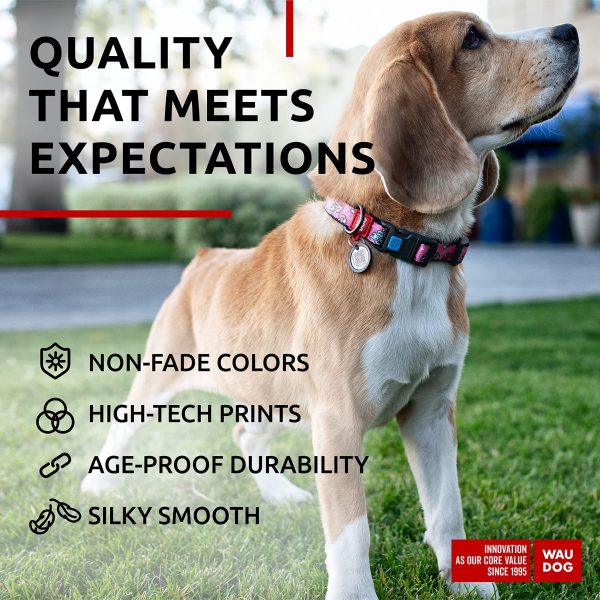 Nylon Dog Collar   Adjustable Dog Collar for Large Dogs Small & Medium Dogs   Breakaway Puppy Collars for Large Breed Dogs   Boy & Girl Dog Collars with Durable Plastic Buckle and QR Dog Tag - Image 4