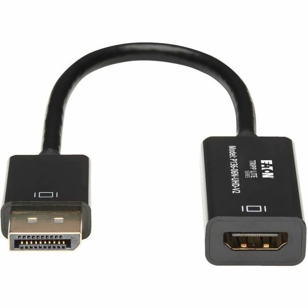 Eaton Tripp Lite Series DisplayPort to HDMI 4K Active Adapter Video Converter, DP Ver 1.2, HDCP, 4K 30Hz (M/F), 6-in. (15.24 cm) - Image 2