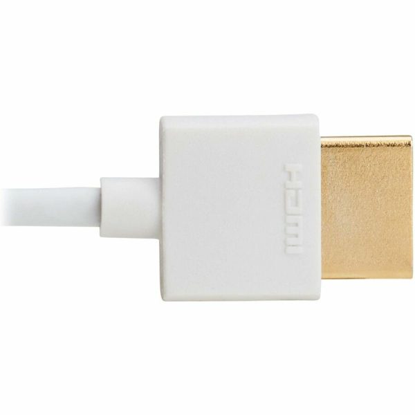 Eaton Tripp Lite Series Slim High-Speed HDMI Cable with Ethernet and Digital Video with Audio, UHD 4K 60 Hz (M/M), White, 10 ft. (3.1 m) - Image 5