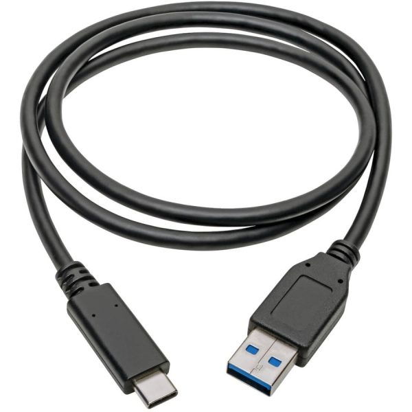 Eaton Tripp Lite Series USB-C to USB-A Cable (M/M), USB 3.2 Gen 2 (10 Gbps), USB-IF Certified, Thunderbolt 3 Compatible, 3 ft. (0.91 m) - Image 2
