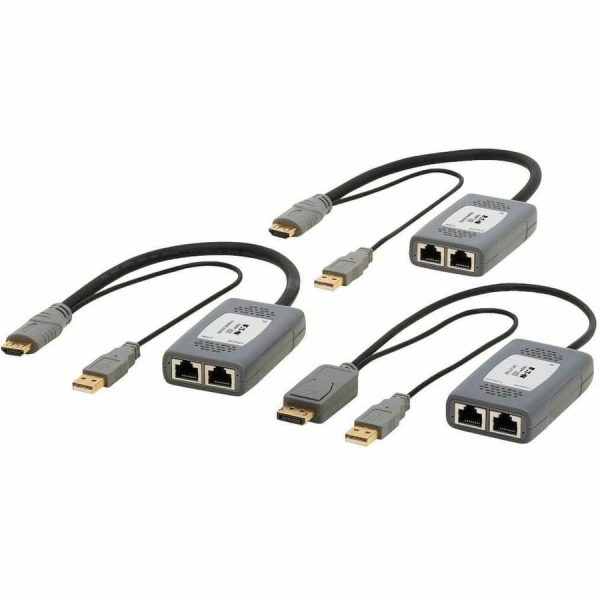 Eaton Tripp Lite Series 2-Port DisplayPort to HDMI over Cat6 Extender Kit, Pigtail Transmitter/2x Receivers, 4K 60 Hz, HDR, 4:4:4, 230 ft. (70.1 m), TAA - Image 2
