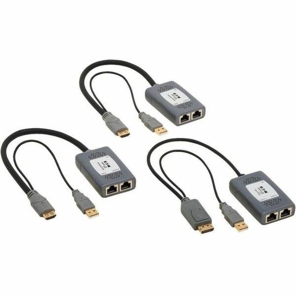 Eaton Tripp Lite Series 2-Port DisplayPort to HDMI over Cat6 Extender Kit, Pigtail Transmitter/2x Receivers, 4K 60 Hz, HDR, 4:4:4, 230 ft. (70.1 m), TAA - Image 9