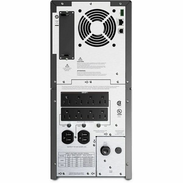 [TAA] APC Smart-UPS, Line Interactive, 2200VA, Tower, 120V, 8x NEMA 5-15R+2x NEMA 5-20R outlets, SmartSlot, AVR, LCD, TAA - Image 2