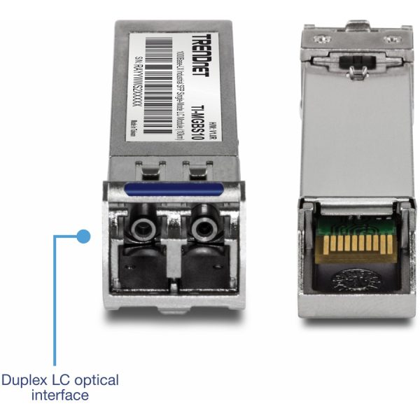 TRENDnet SFP to RJ45 Industrial Single-Mode LC Module (10km); TI-MGBS10; 1000Base-LX Industrial SFP; Compliant with IEEE 802.3z Gigabit Ethernet; Data Rates of up to 1.25Gbps; Lifetime Protection - Image 5
