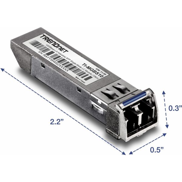 TRENDnet SFP to RJ45 Industrial Single-Mode LC Module (10km); TI-MGBS10; 1000Base-LX Industrial SFP; Compliant with IEEE 802.3z Gigabit Ethernet; Data Rates of up to 1.25Gbps; Lifetime Protection - Image 6