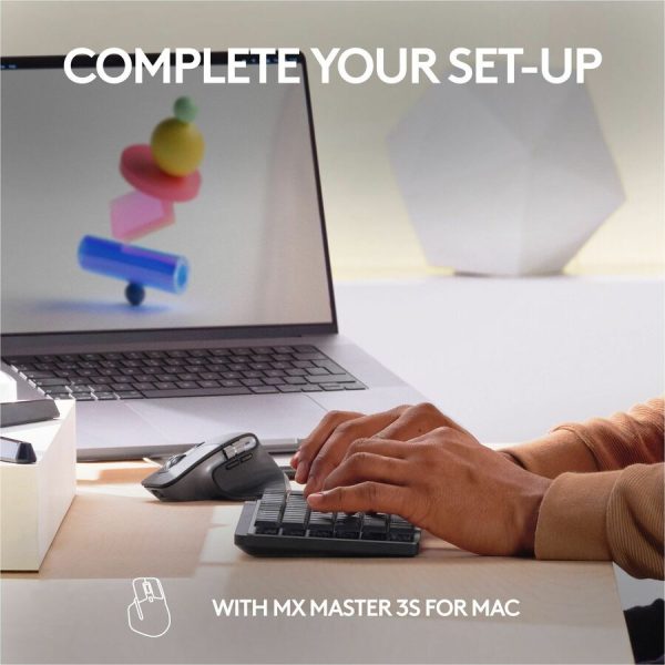 Logitech MX Mechanical Mini for Mac Wireless Illuminated Keyboard, Low-Profile Switches, Tactile Quiet Keys, Space Gray - Image 4