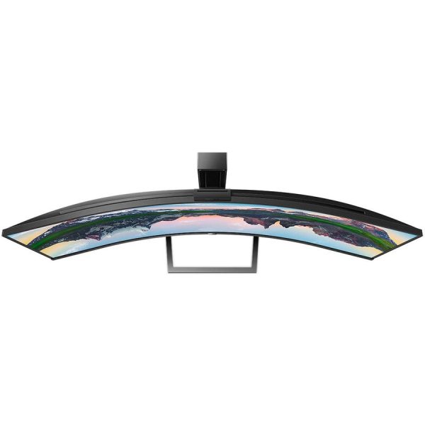 Philips Brilliance 499P9H 49" Class Webcam Dual Quad HD (DQHD) Curved Screen LCD Monitor - 32:9 - Textured Black - Image 4