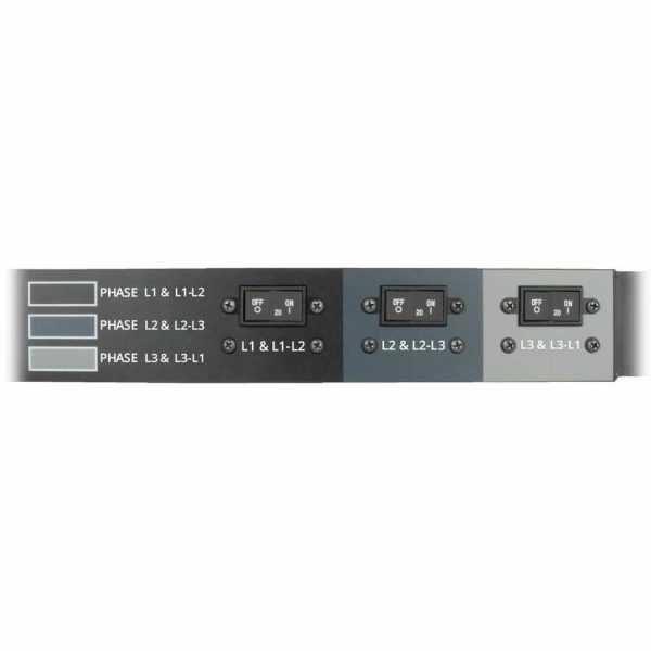 Eaton Tripp Lite Series 8.6kW 3-Phase Local Metered PDU, 208/120V Outlets (36 C13, 6 C19, 6 5-15/20R), 208V L21-30P, 6 ft. (1.83 m) Cord, 0U Vertical, TAA - Image 7